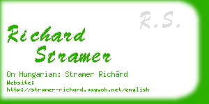 richard stramer business card