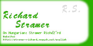 richard stramer business card